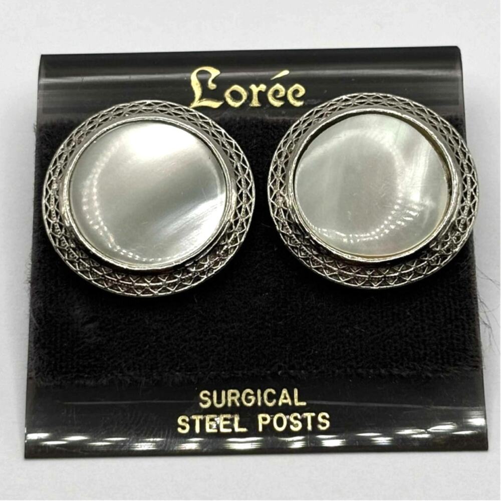 Vintage Silver Circle Earrings